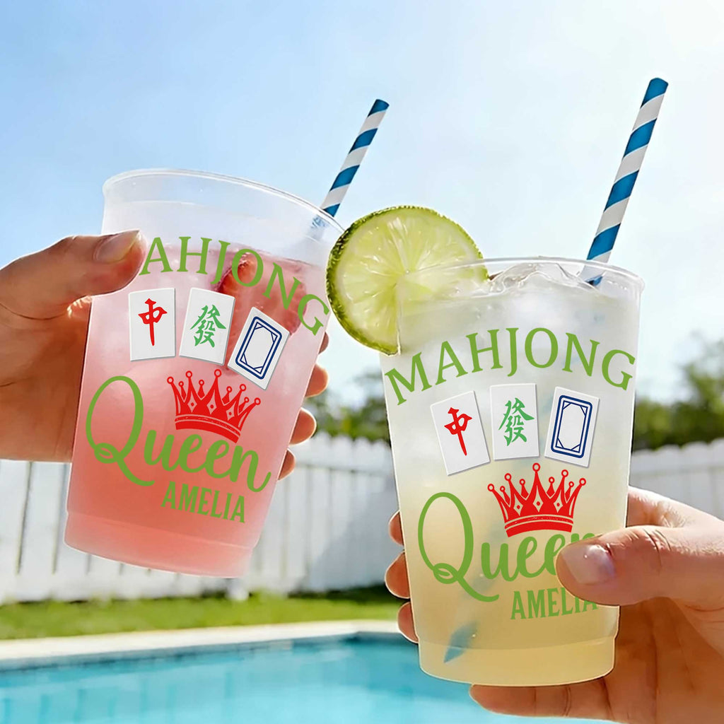Personalized Mahjong Queen Frosted Cups Custom Design Gift