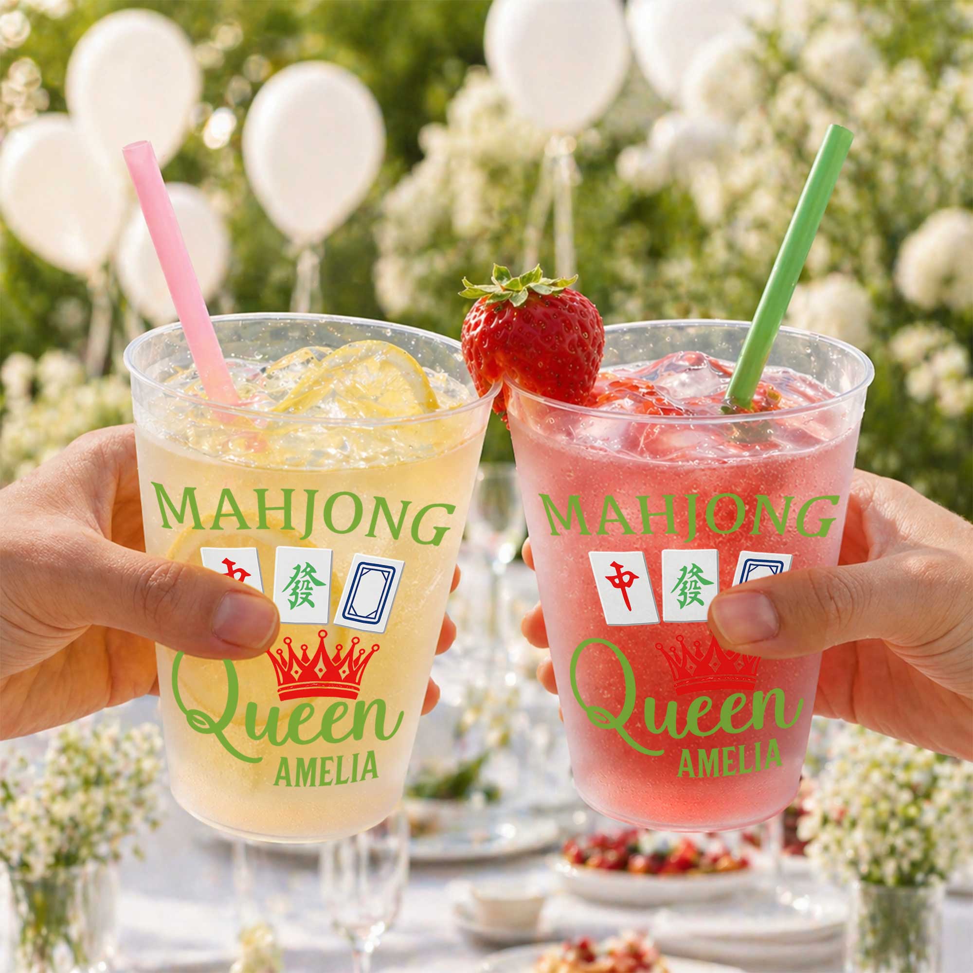 Personalized Mahjong Queen Frosted Cups Custom Design Gift