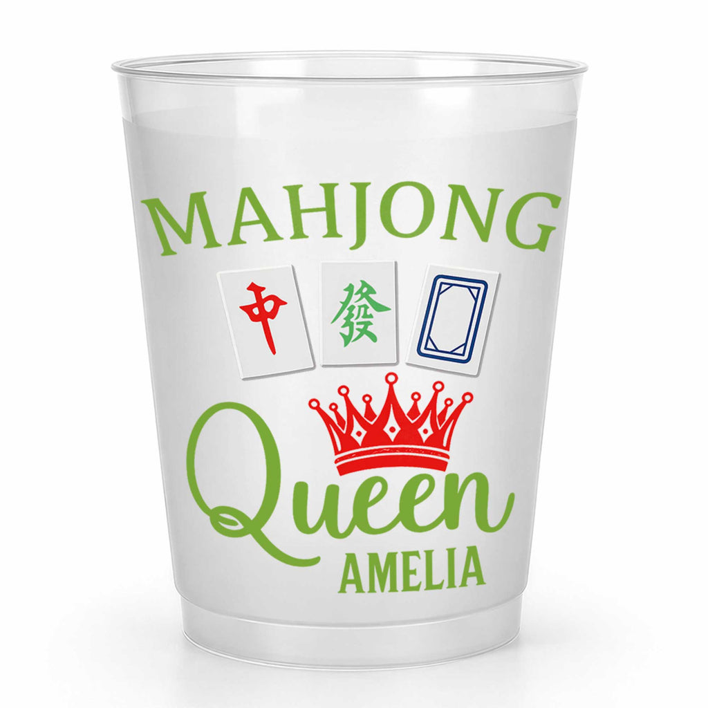 Personalized Mahjong Queen Frosted Cups Custom Design Gift