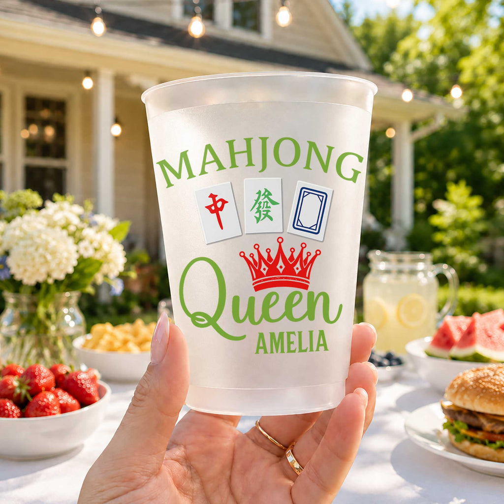 Personalized Mahjong Queen Frosted Cups Custom Design Gift