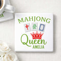 Personalized Mahjong Queen Custom Ceramic Coaster for Mom