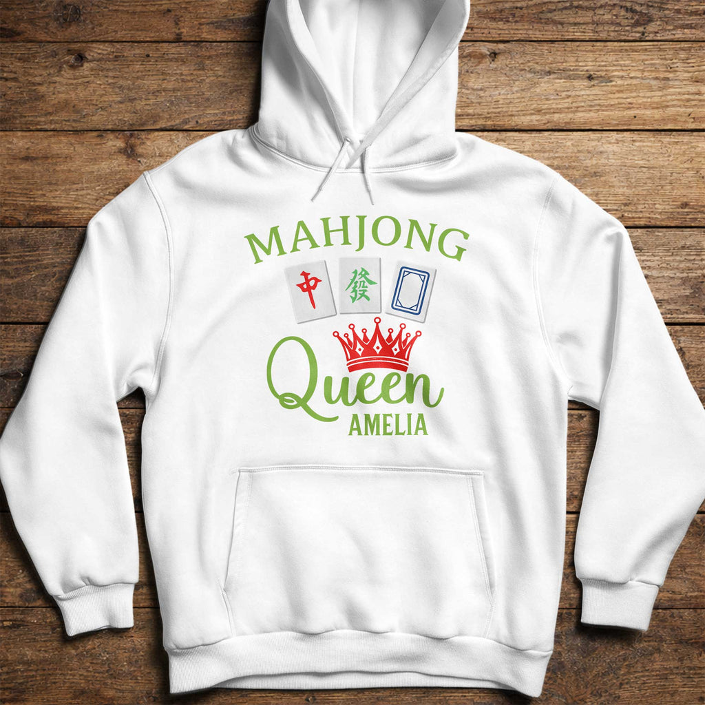 Personalized Mahjong Queen T-shirt and Hoodie Gift for Her Shirt GradoCreations