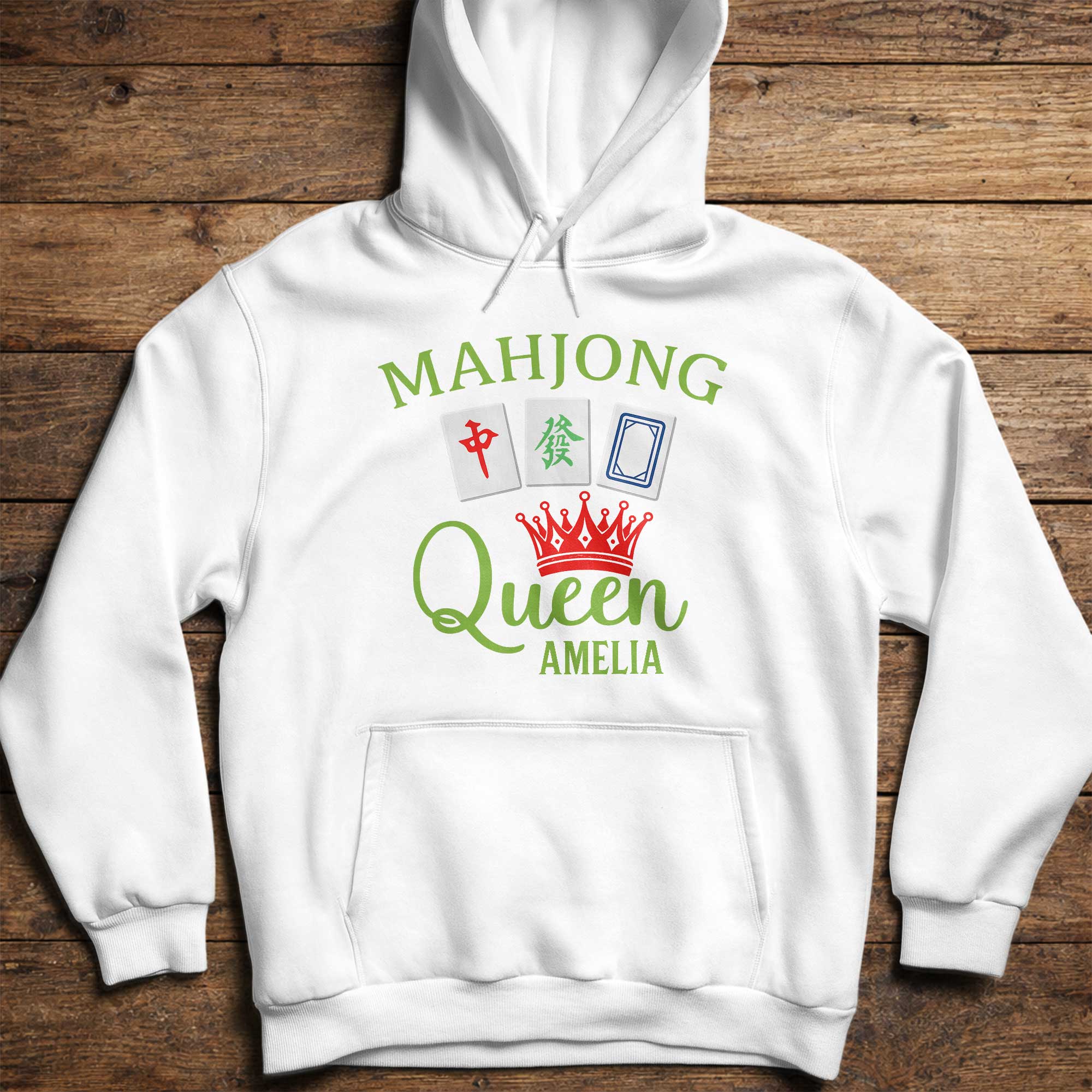 Personalized Mahjong Queen T-shirt and Hoodie Gift for Her Shirt GradoCreations