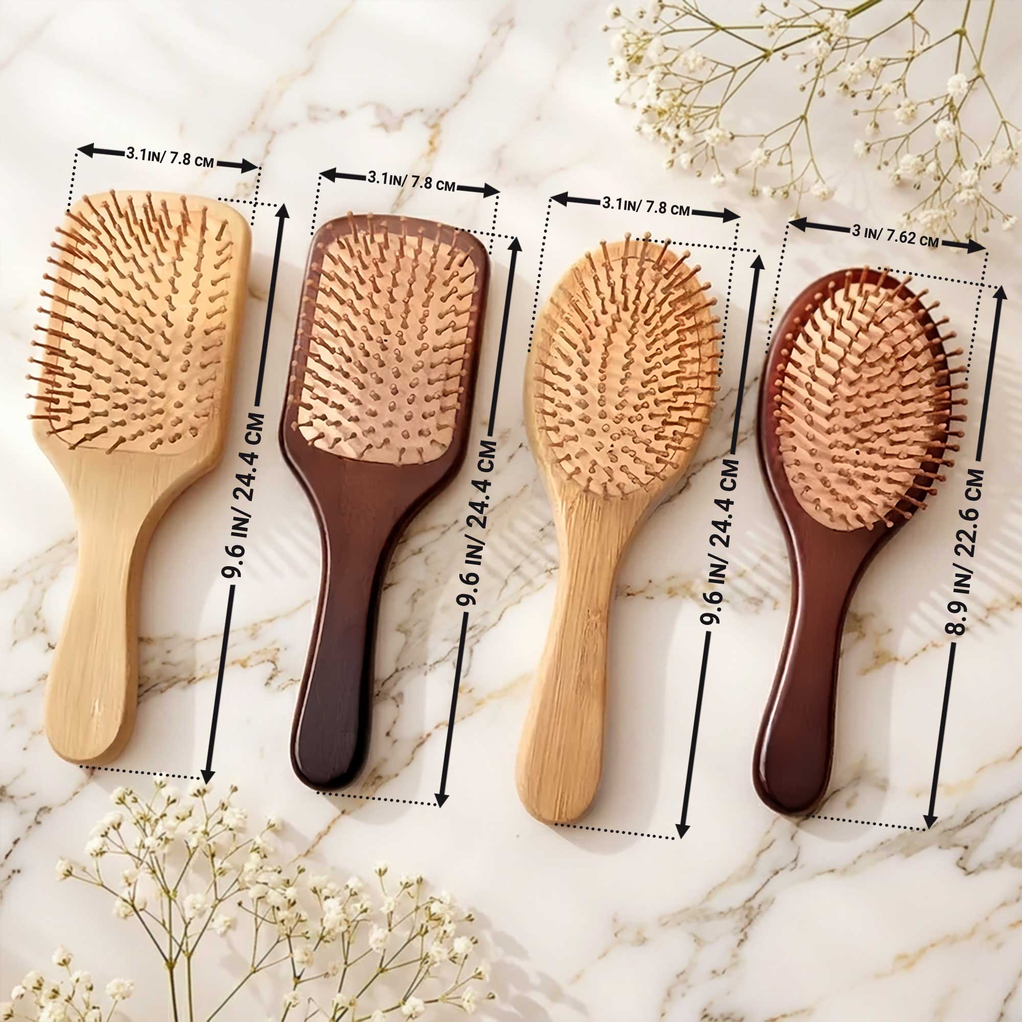 Personalized Bamboo Hair Brush Custom Name Mahjong Queen Gift Wooden Hair Brush GradoCreations