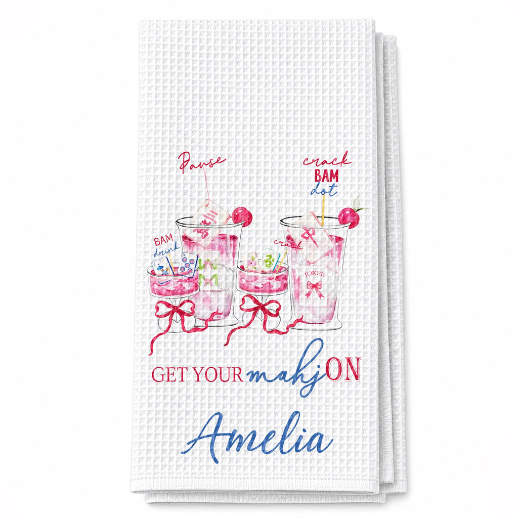 Personalized Kitchen Towel Custom Name for Game Night Enthusiasts