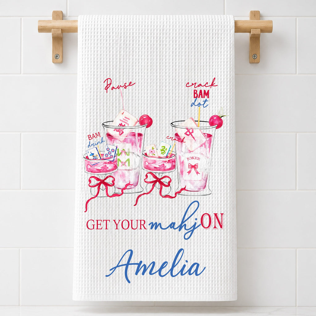 Personalized Kitchen Towel Custom Name for Game Night Enthusiasts