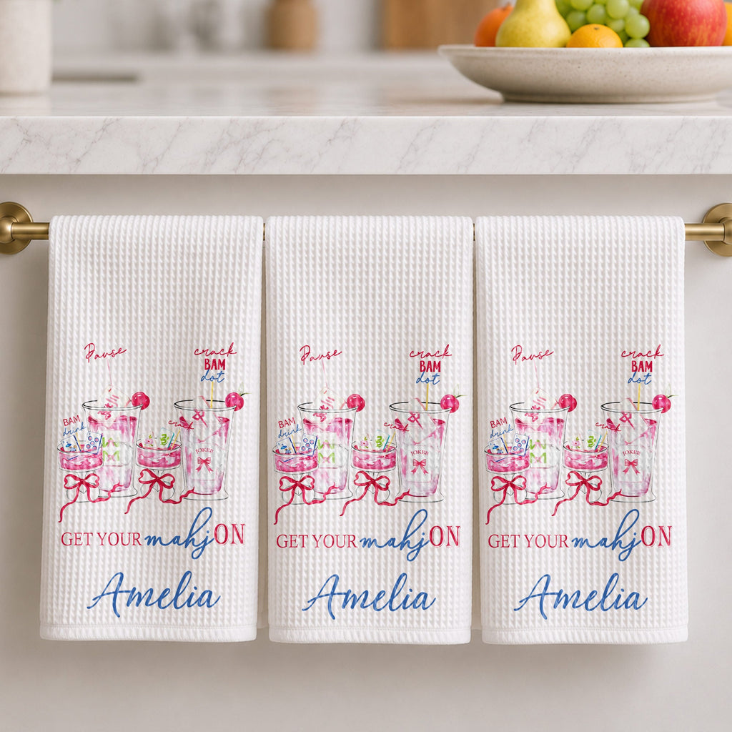 Personalized Kitchen Towel Custom Name for Game Night Enthusiasts