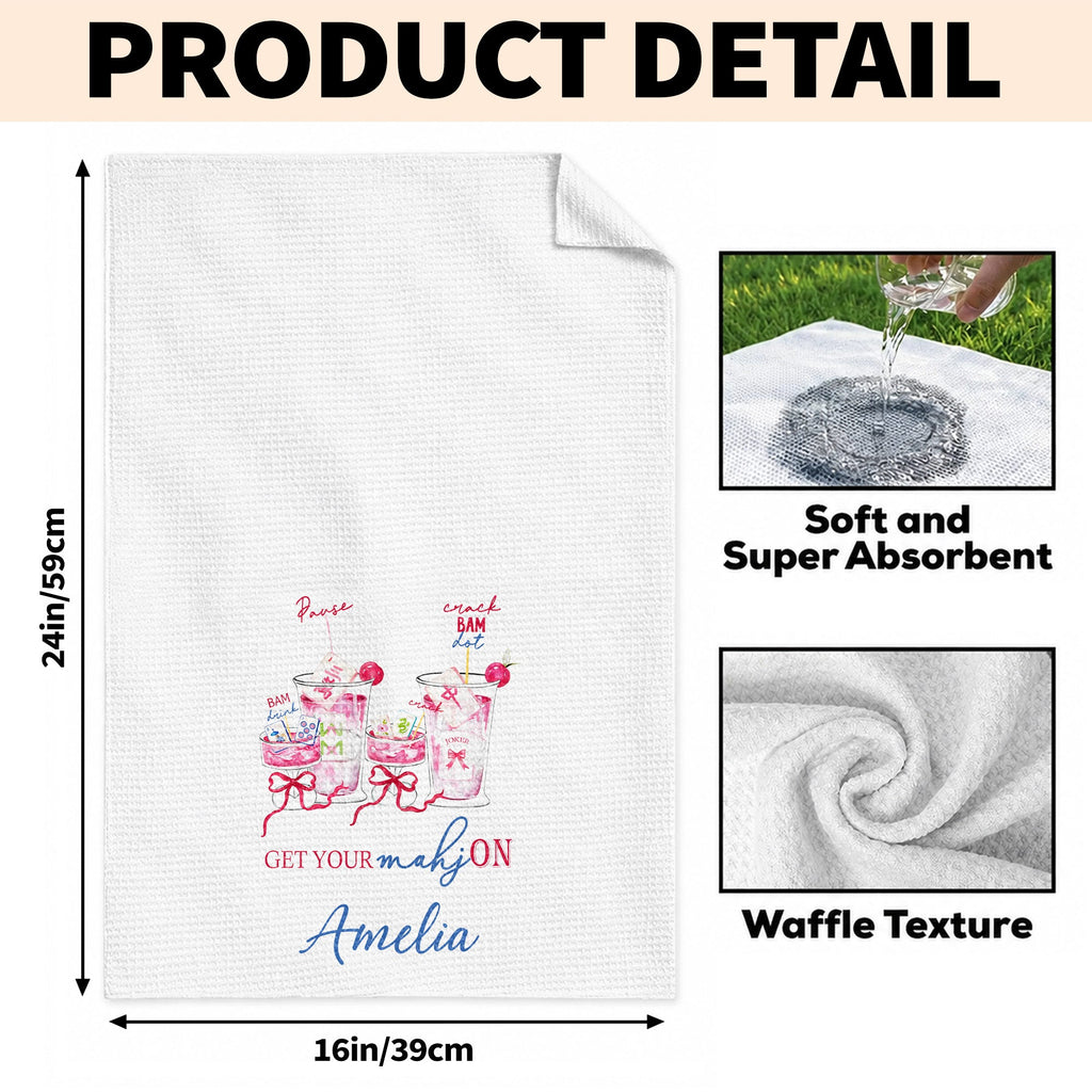 Personalized Kitchen Towel Custom Name for Game Night Enthusiasts