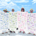 Personalized Mahjong Themed Beach Towel Custom Name Gift for Beach Lovers