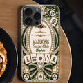 Personalized Clear Phone Case for Mahjong Lovers with Name