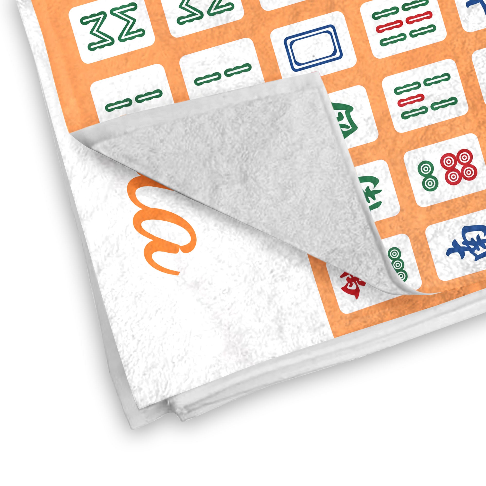 Personalized Microfiber Beach Towel Custom Name Mahjong Design Beach Towels GradoCreations