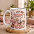 Personalized Pilates Girl Coffee Mug Custom Name Gift for Her Edge-to-edge Mug GradoCreations