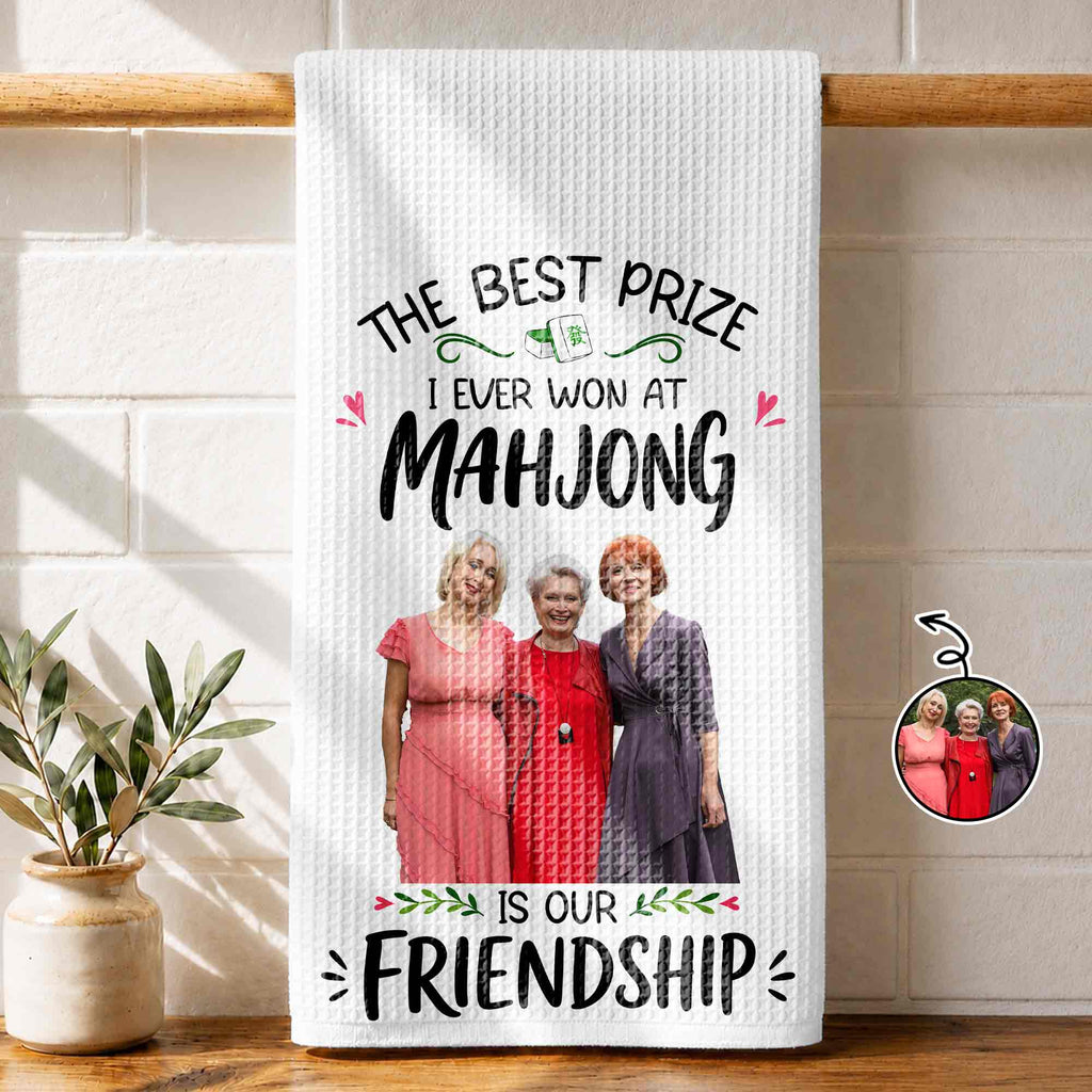 Personalized Photo Kitchen Towel Custom Gift for Besties Kitchen Towel GradoCreations