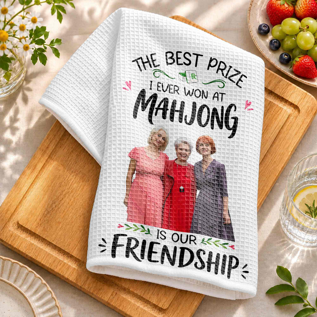 Personalized Photo Kitchen Towel Custom Gift for Besties Kitchen Towel GradoCreations