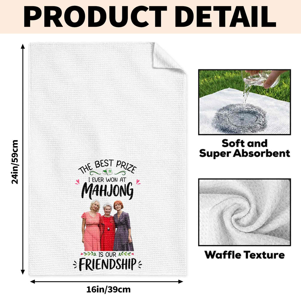 Personalized Photo Kitchen Towel Custom Gift for Besties Kitchen Towel GradoCreations