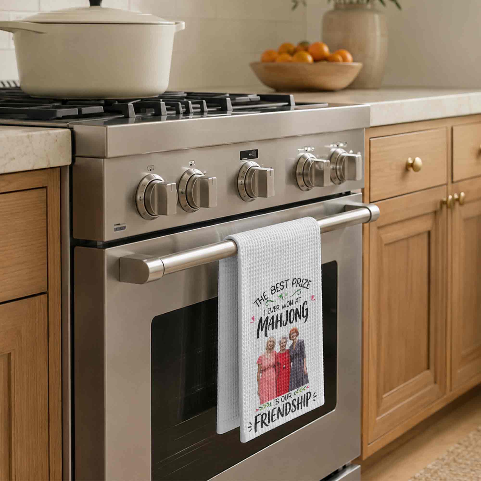 Personalized Photo Kitchen Towel Custom Gift for Besties Kitchen Towel GradoCreations