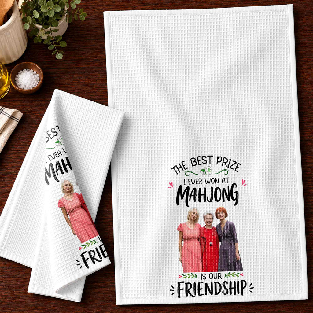 Personalized Photo Kitchen Towel Custom Gift for Besties Kitchen Towel GradoCreations