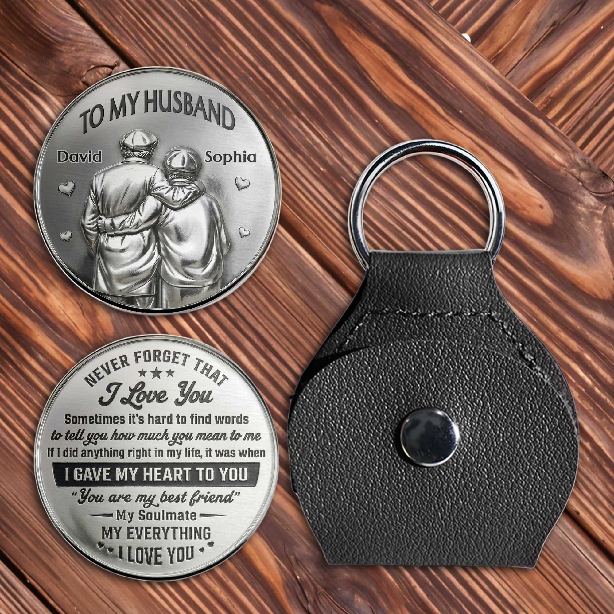 Personalized Pocket Hug Custom Message Gift for Husband Pocket Hug GradoCreations