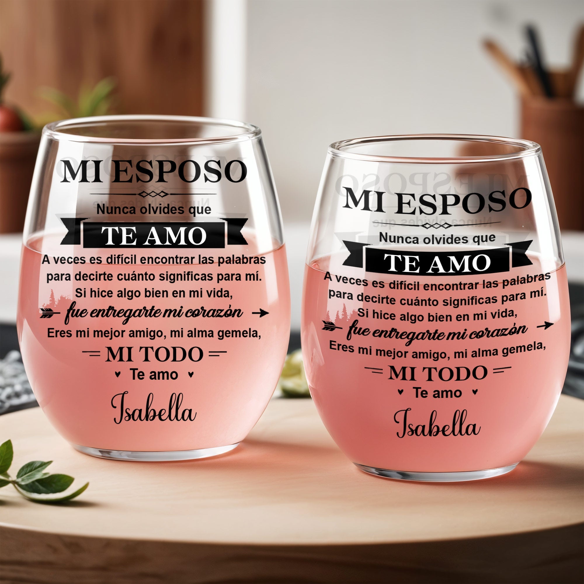 Personalized Stemless Wine Glass Gift for Him Anniversary Wine Glasses GradoCreations