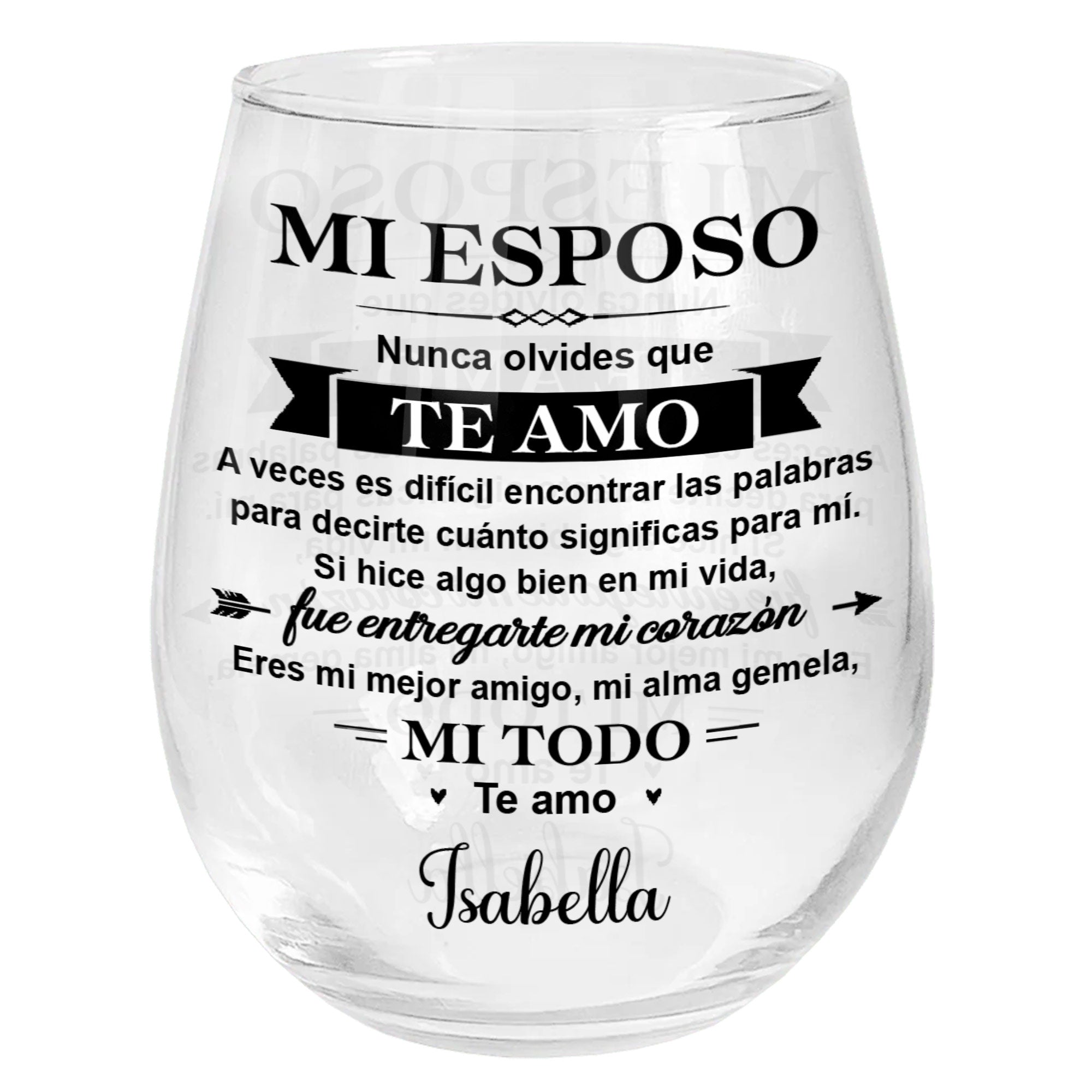 Personalized Stemless Wine Glass Gift for Him Anniversary Wine Glasses GradoCreations