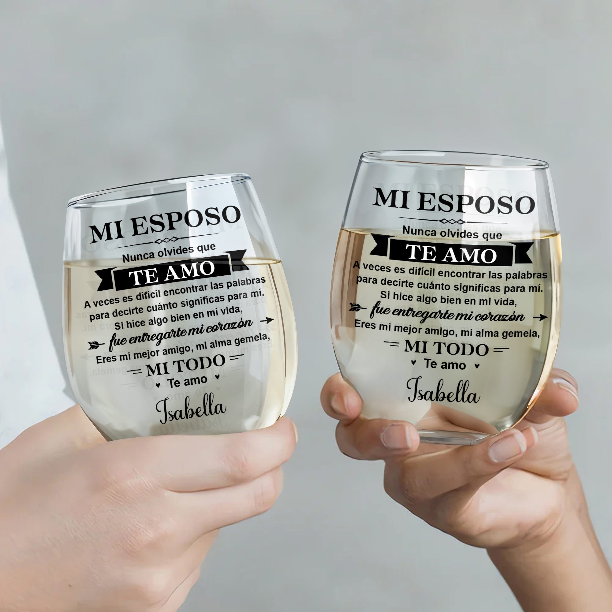 Personalized Stemless Wine Glass Gift for Him Anniversary Wine Glasses GradoCreations