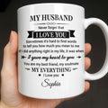 Personalized Heart Coffee Mug Custom Gift for Husband Edge-to-edge Mug GradoCreations