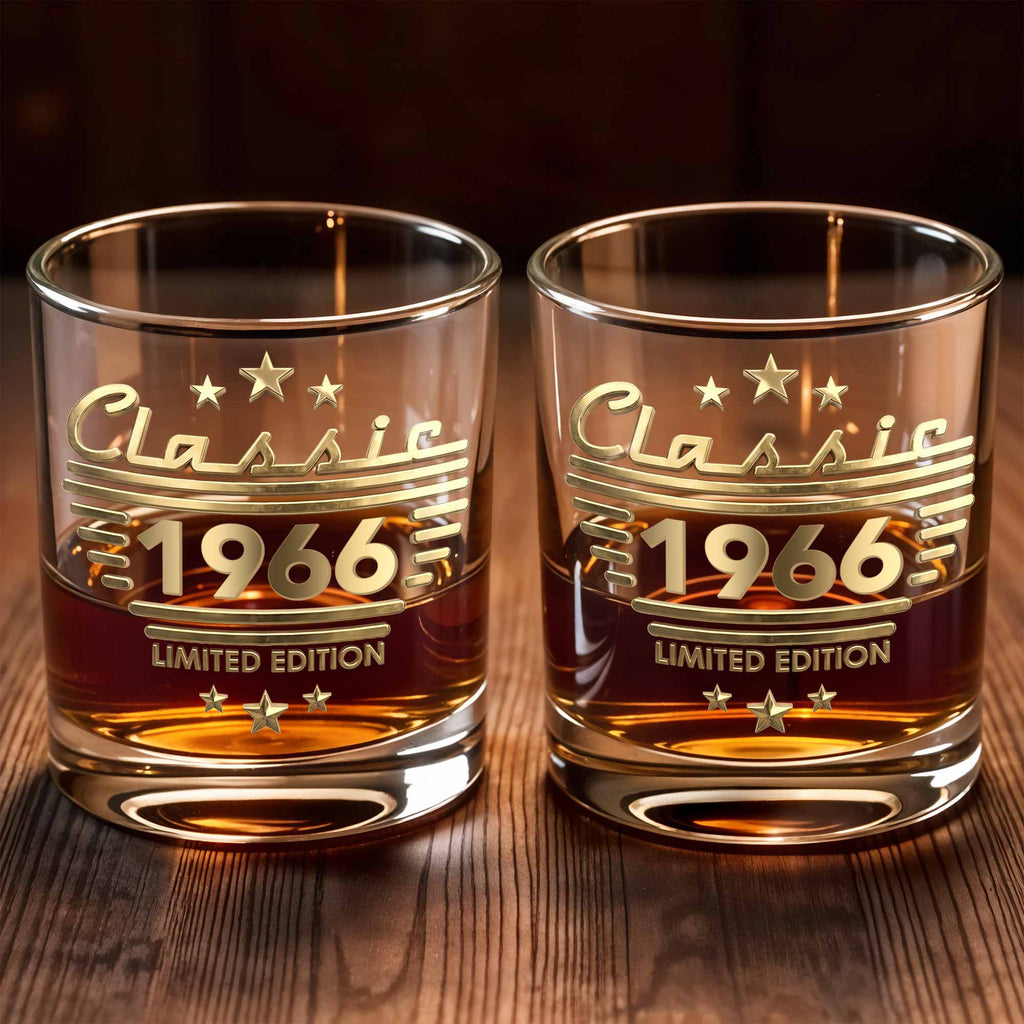 Personalized 3D Effect Whiskey Glass Custom Gift for Dad Whiskey Glass GradoCreations