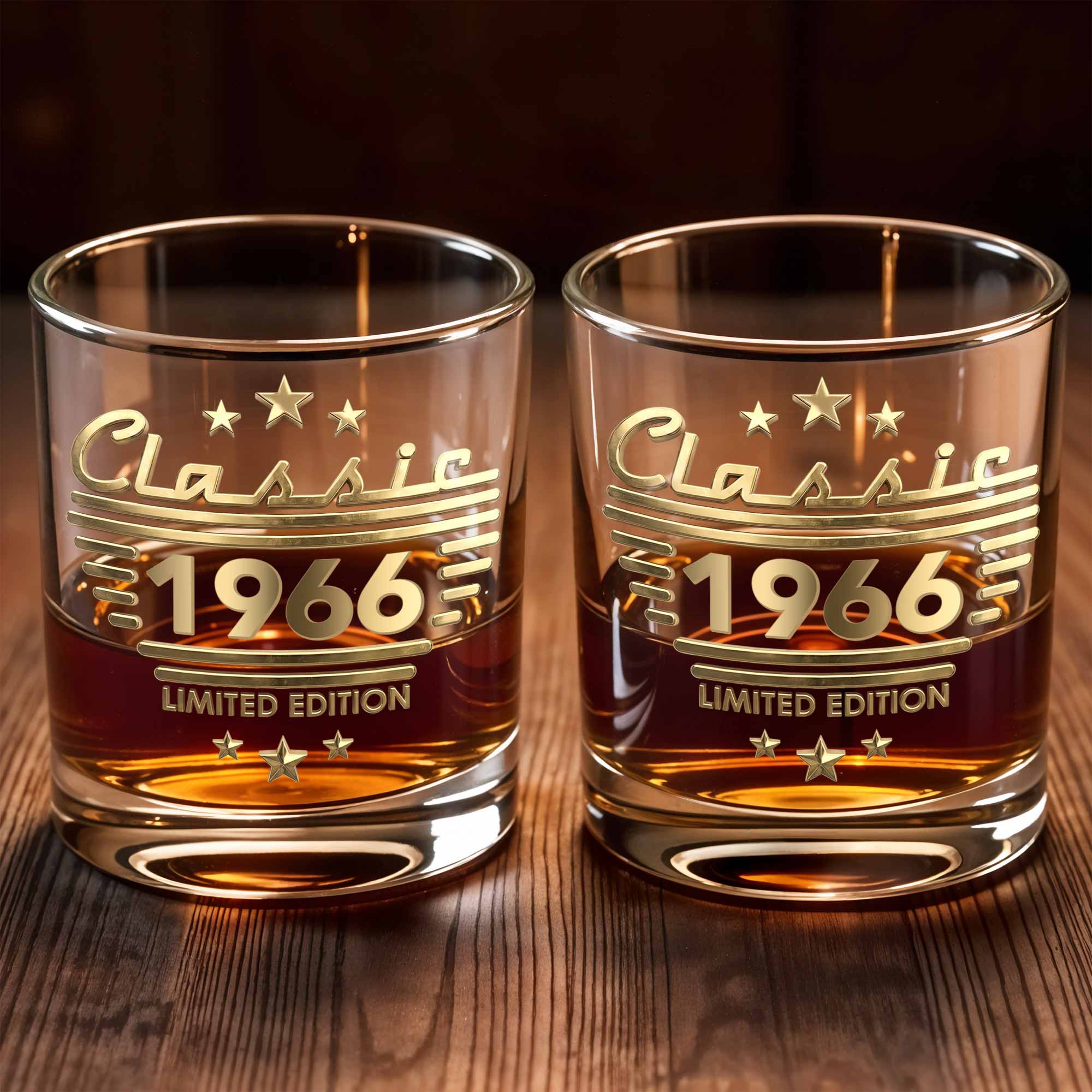 Personalized 3D Effect Whiskey Glass Custom Gift for Dad Whiskey Glass GradoCreations