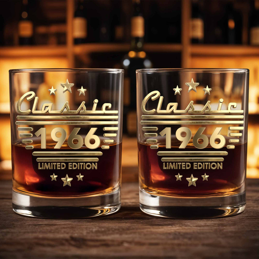 Personalized 3D Effect Whiskey Glass Custom Gift for Dad Whiskey Glass GradoCreations