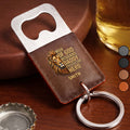 Personalized Leather Bottle Opener Keychain Custom Name Gift for Dad Leather Bottle Opener Keychain GradoCreations
