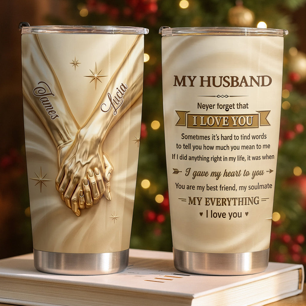 Personalized 20oz Stainless Steel Tumbler Gift for Husband