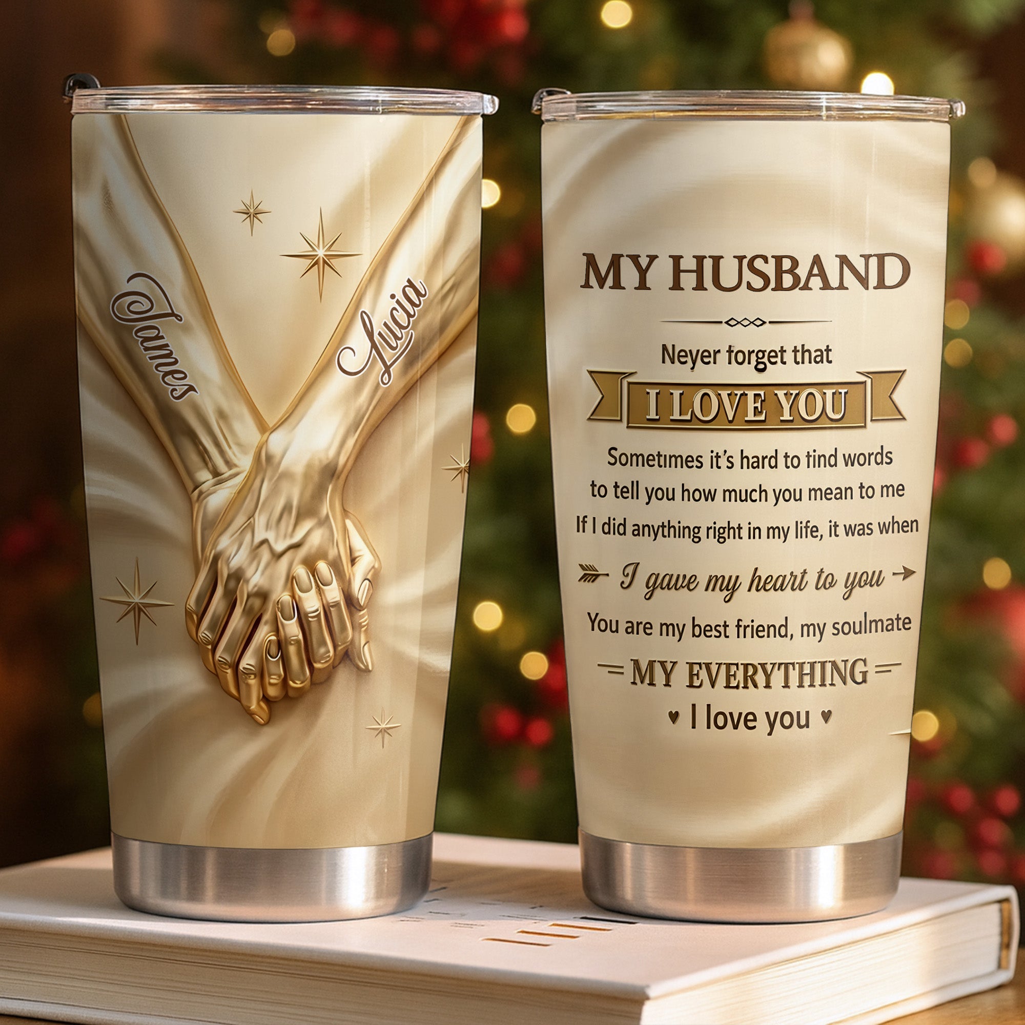 Personalized 20oz Stainless Steel Tumbler Gift for Husband