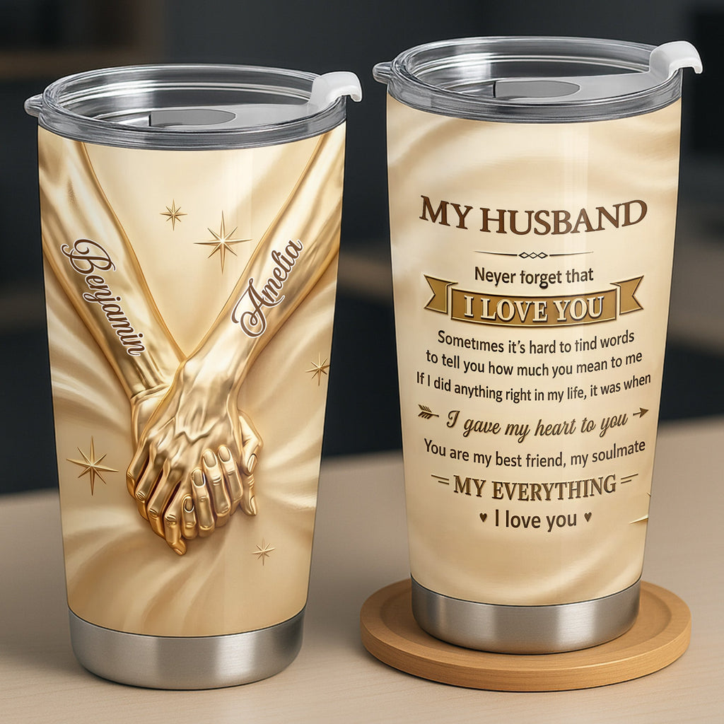 Personalized 20oz Stainless Steel Tumbler Gift for Husband
