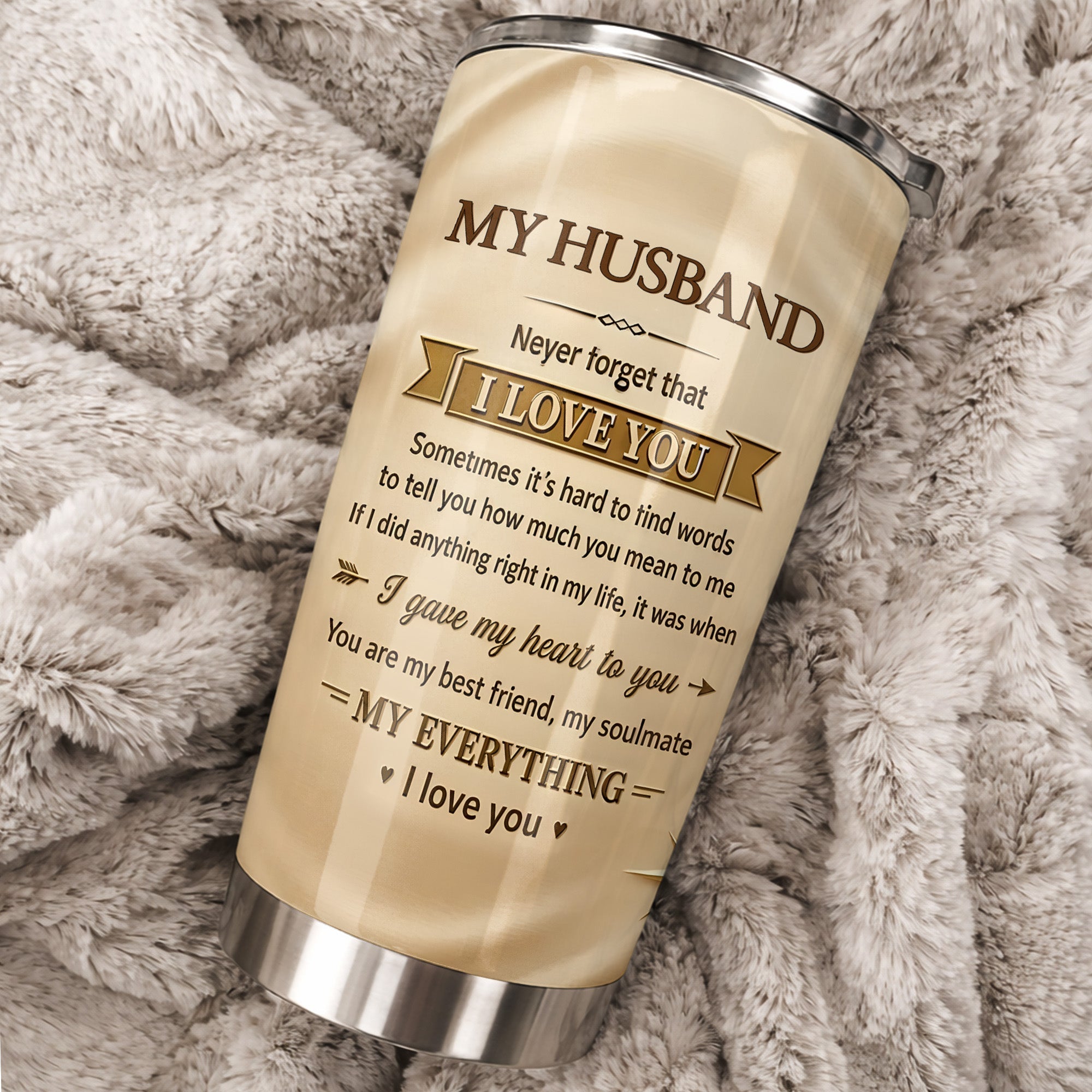 Personalized 20oz Stainless Steel Tumbler Gift for Husband