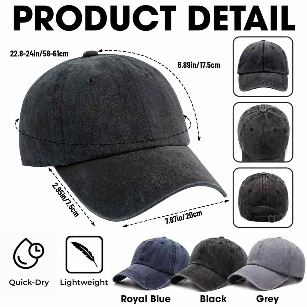 Personalized Washed Denim Cap Custom Groom Club Gift for Him Washed Denim Cap GradoCreations
