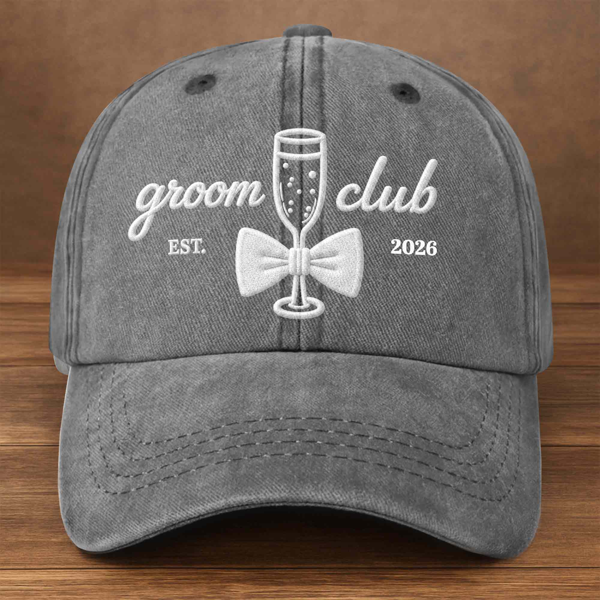 Personalized Washed Denim Cap Custom Groom Club Gift for Him Washed Denim Cap GradoCreations