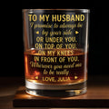 Personalized Custom Whiskey Glass Gift for Husband - Elegant Design Whiskey Glass GradoCreations