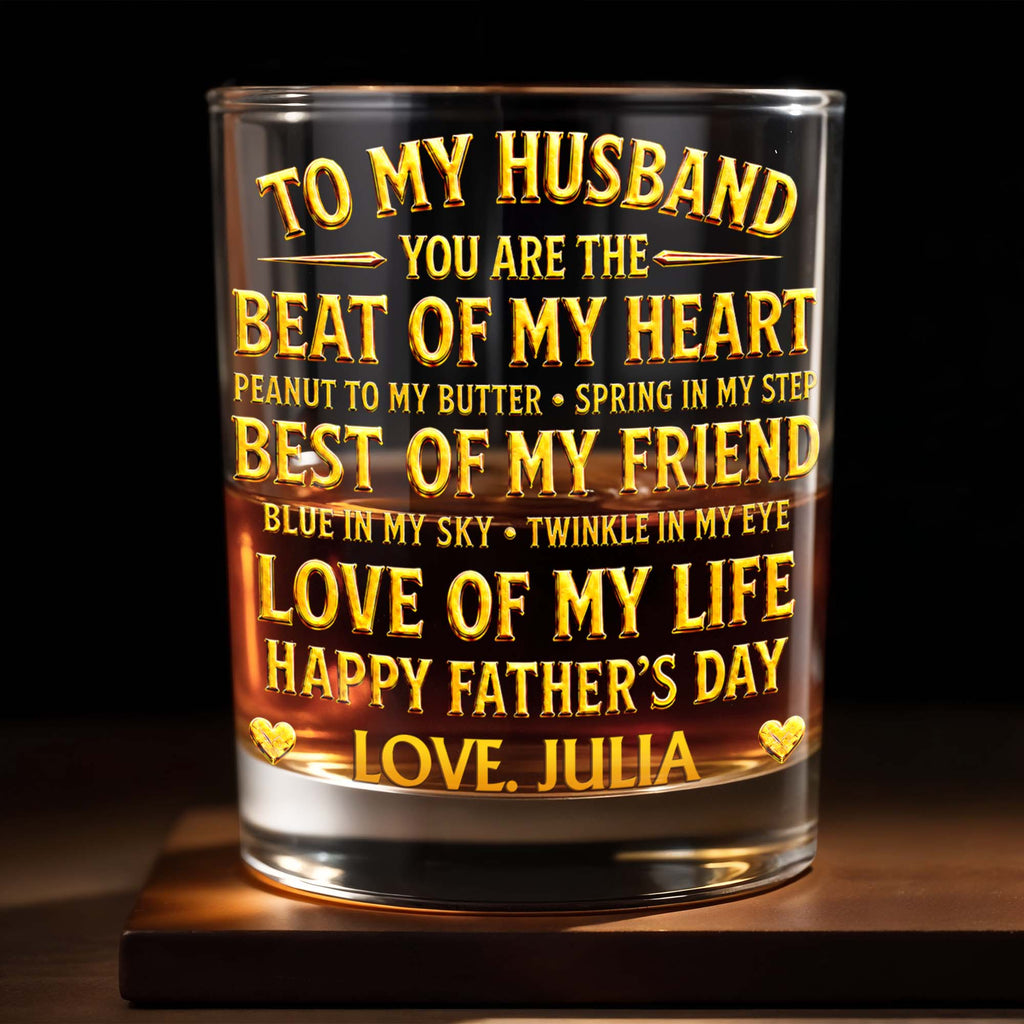 Personalized Custom Whiskey Glass Unique Gift for Husband Whiskey Glass GradoCreations