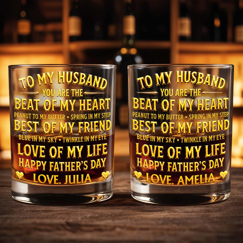 Personalized Custom Whiskey Glass Unique Gift for Husband Whiskey Glass GradoCreations