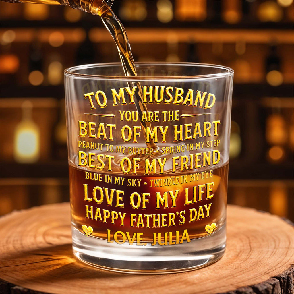 Personalized Custom Whiskey Glass Unique Gift for Husband Whiskey Glass GradoCreations