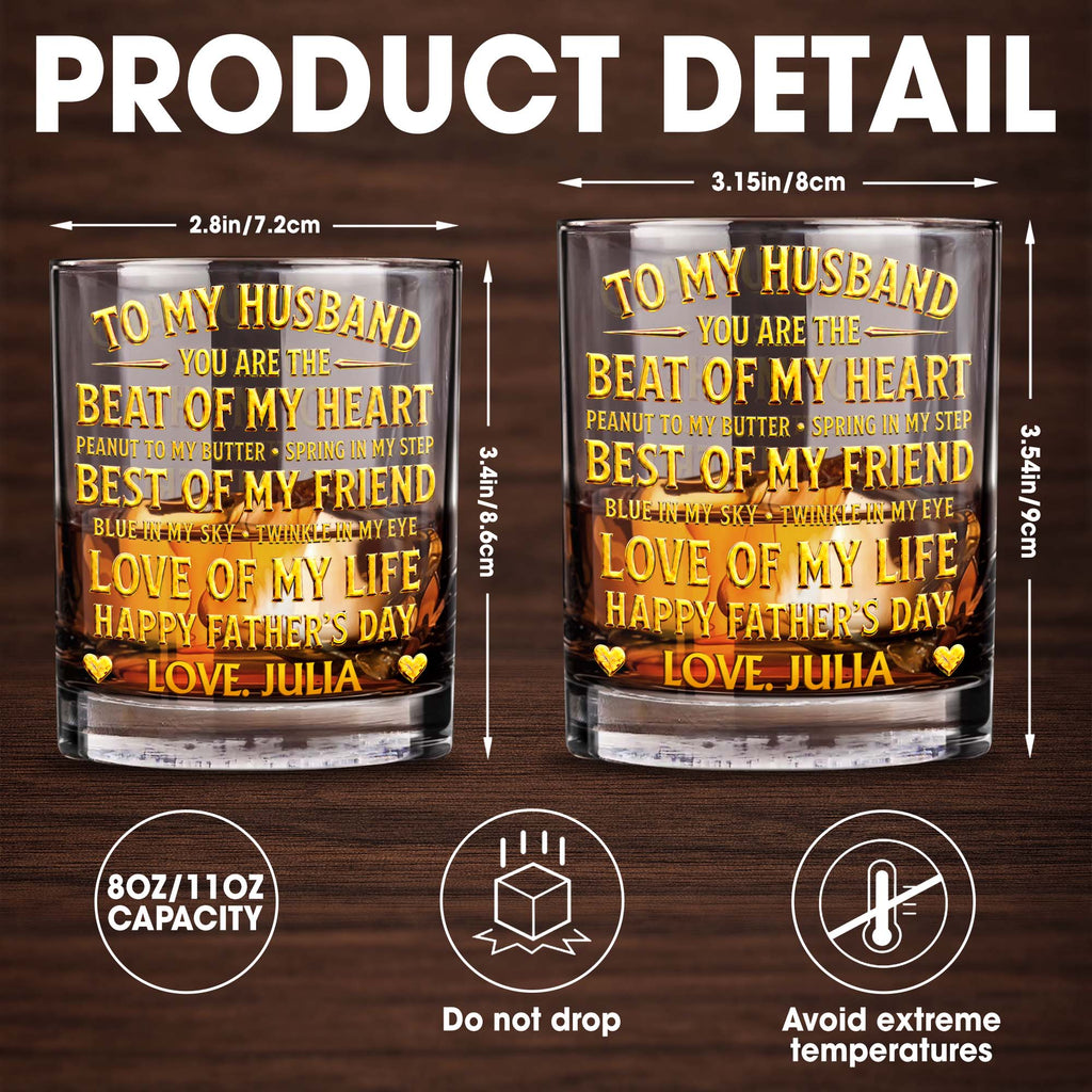 Personalized Custom Whiskey Glass Unique Gift for Husband Whiskey Glass GradoCreations