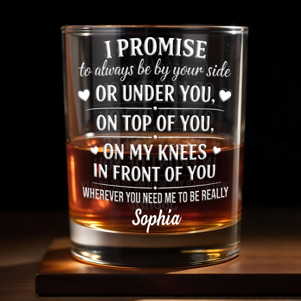 Personalized Custom Whiskey Glass Romantic Heart Design Gift for Husband Whiskey Glass GradoCreations