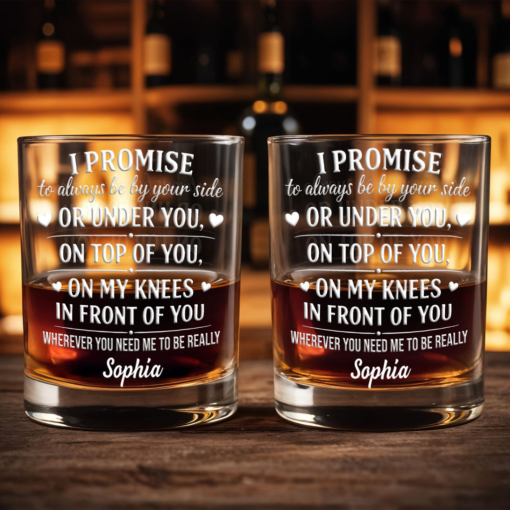 Personalized Custom Whiskey Glass Romantic Heart Design Gift for Husband Whiskey Glass GradoCreations