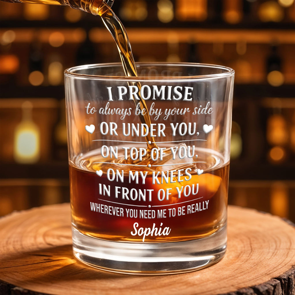 Personalized Custom Whiskey Glass Romantic Heart Design Gift for Husband Whiskey Glass GradoCreations
