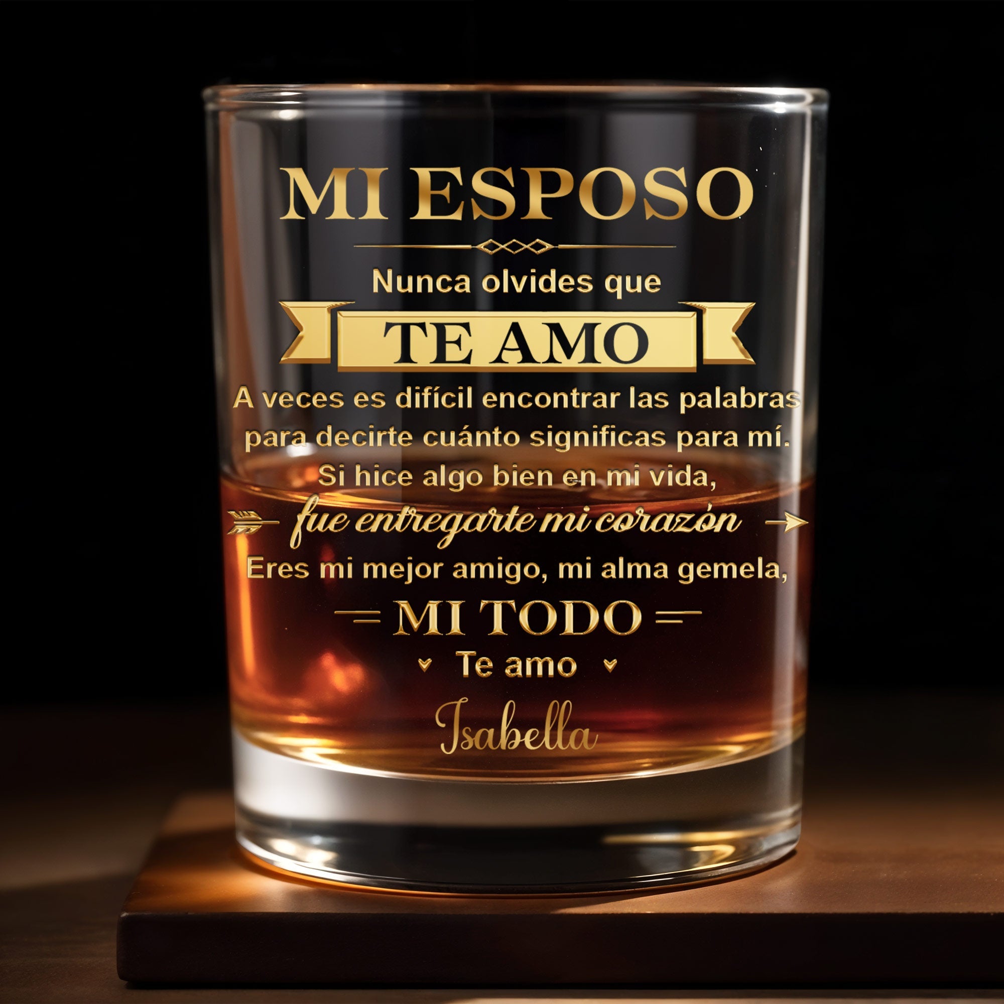 Personalized Custom Whiskey Glass for Husband Anniversary Gift Whiskey Glass GradoCreations