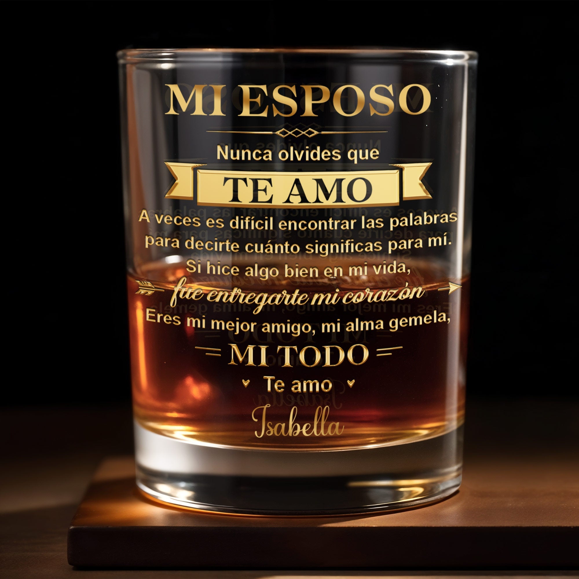 Personalized Custom Whiskey Glass for Husband Anniversary Gift Whiskey Glass GradoCreations