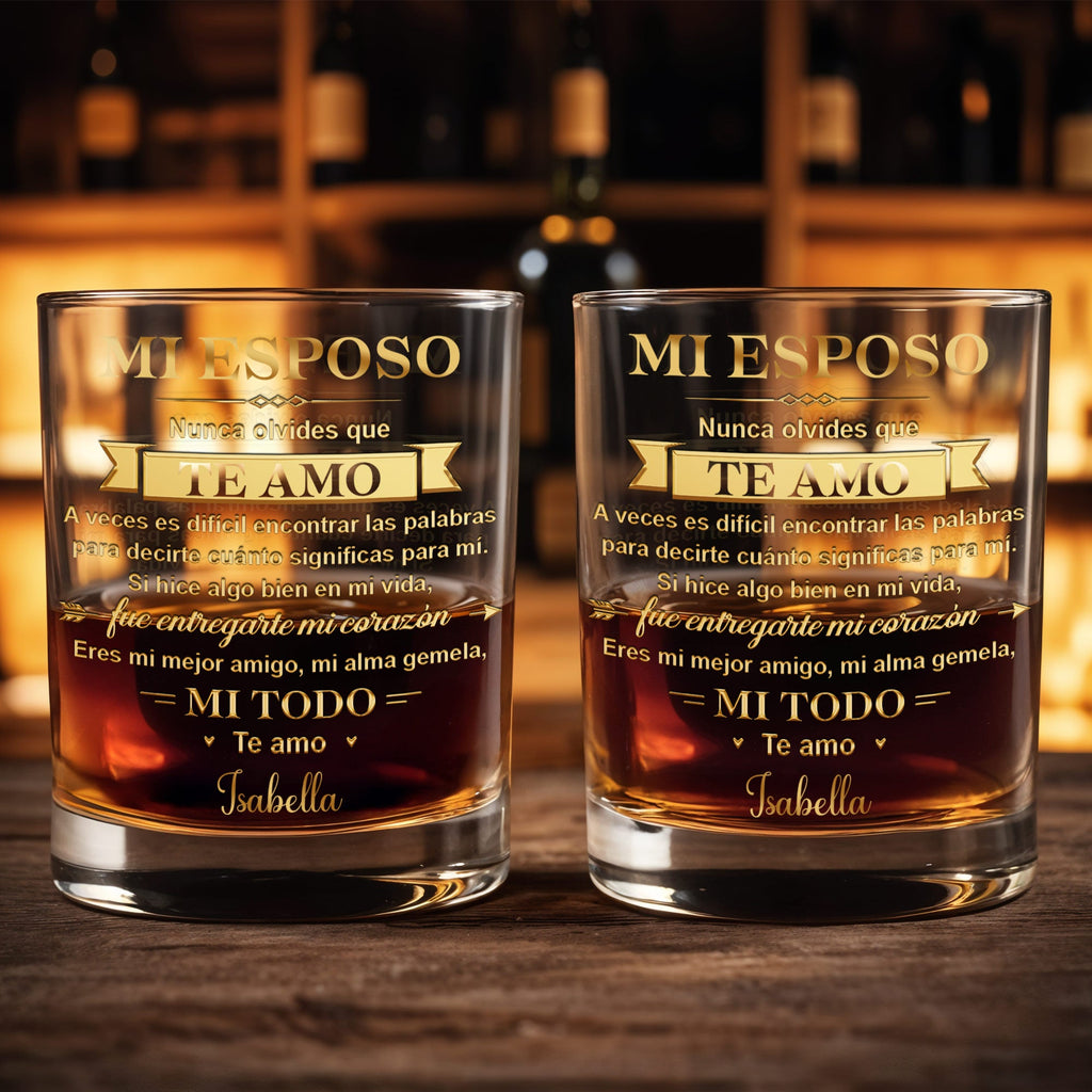 Personalized Custom Whiskey Glass for Husband Anniversary Gift Whiskey Glass GradoCreations