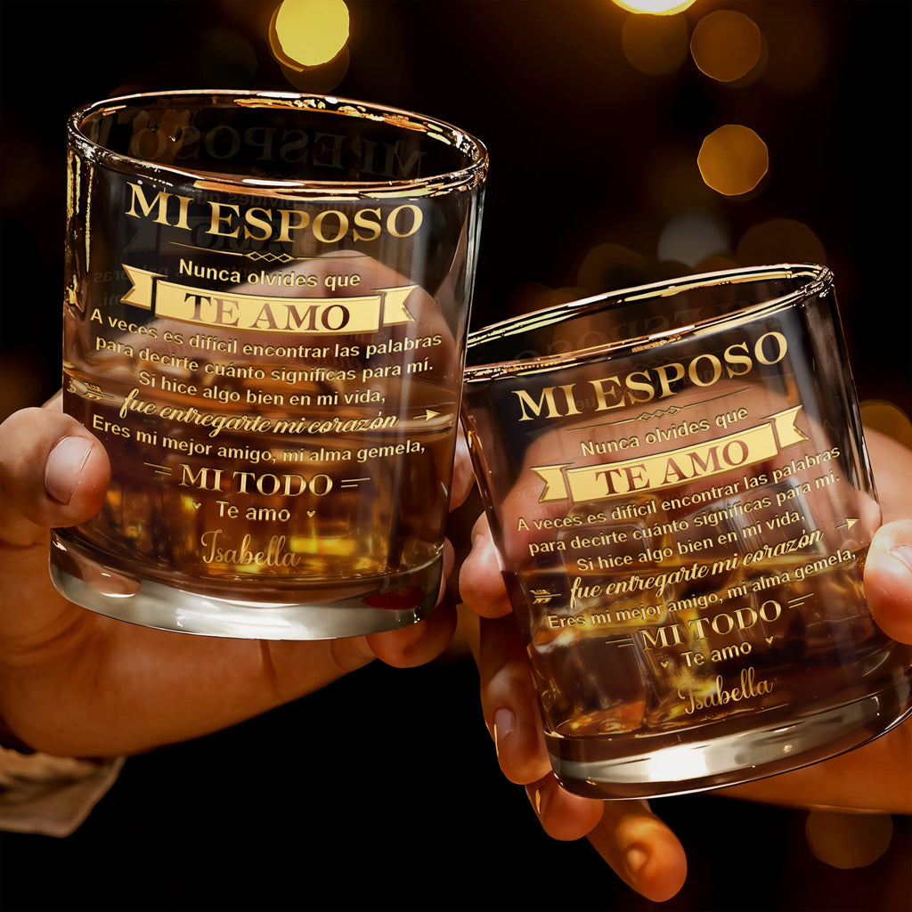 Personalized Custom Whiskey Glass for Husband Anniversary Gift Whiskey Glass GradoCreations