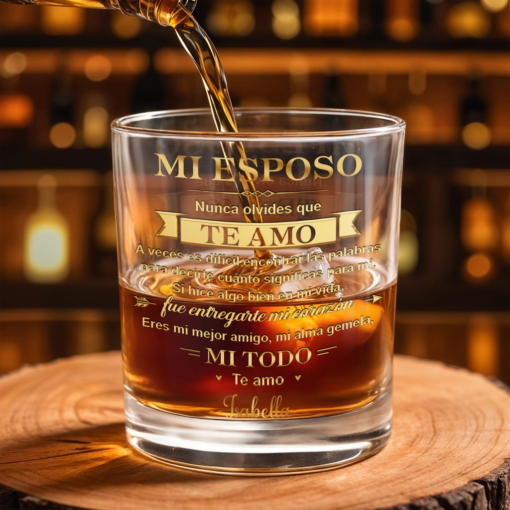 Personalized Custom Whiskey Glass for Husband Anniversary Gift Whiskey Glass GradoCreations