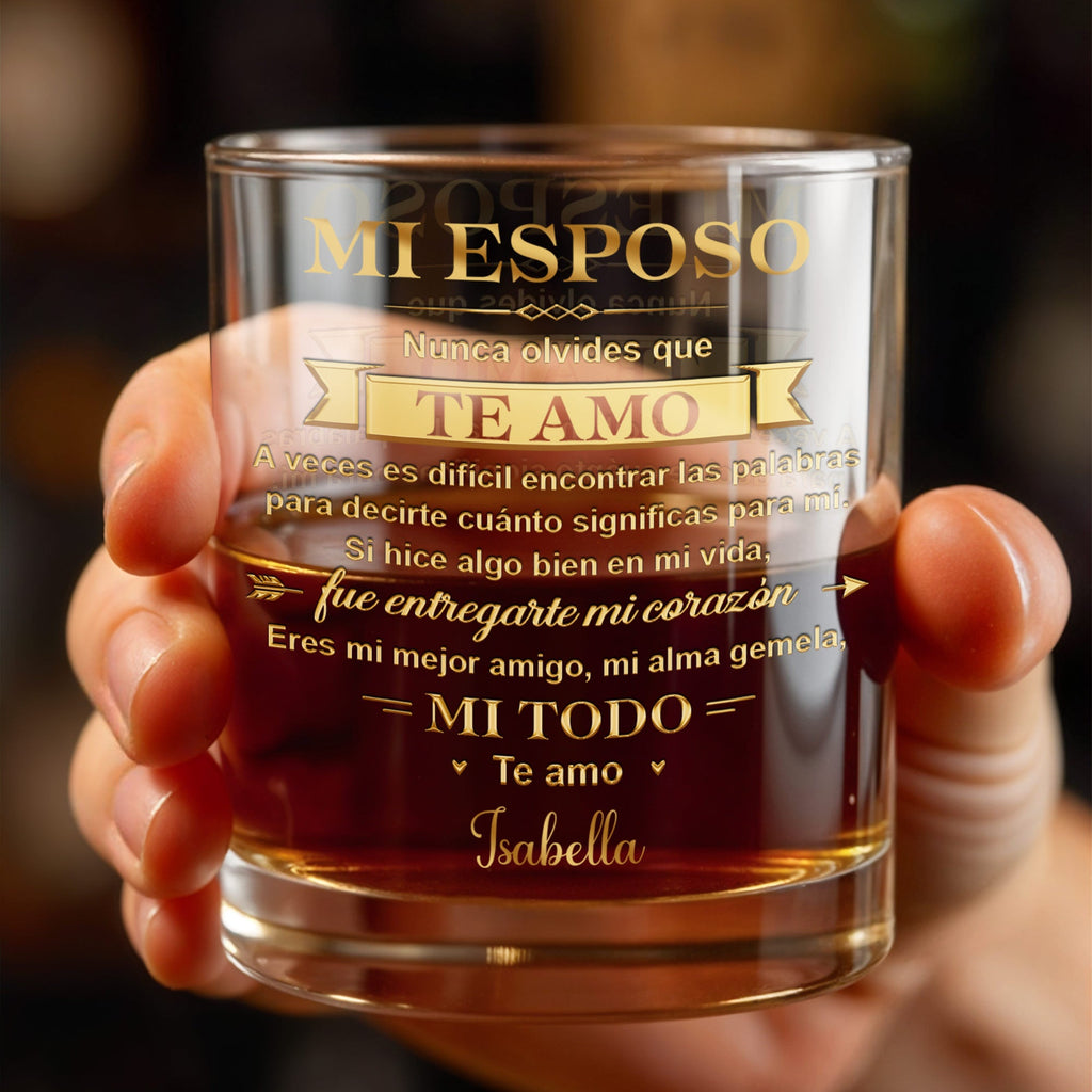 Personalized Custom Whiskey Glass for Husband Anniversary Gift Whiskey Glass GradoCreations
